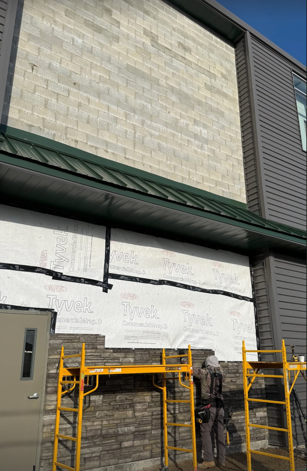Commercial VersaStone Siding Install